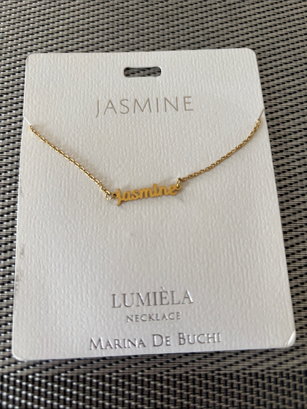 BNWT Jasmine Gold Nameplate Necklace